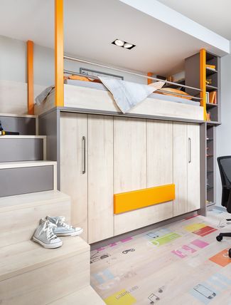 Jugendzimmer mit Hochbett