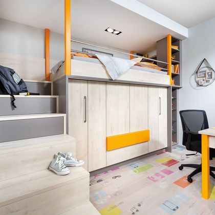 Jugendzimmer mit Hochbett