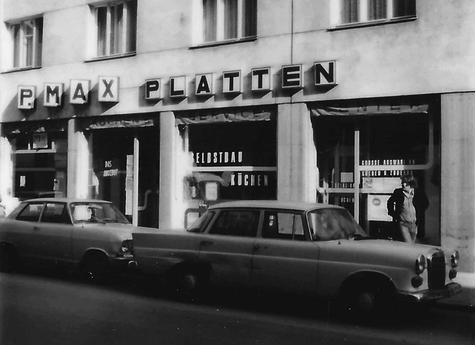 P.MAX Platten Geschäft in den 1960er Jahren.