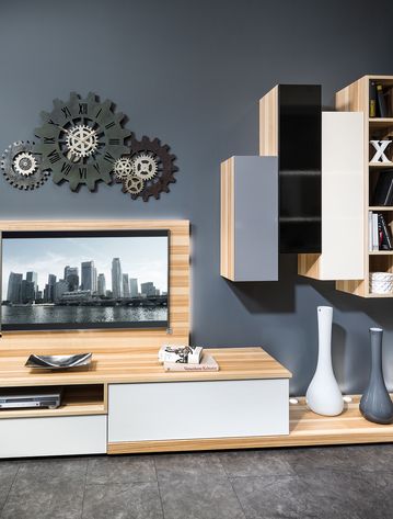 Wohnwand mit TV-Paneel
