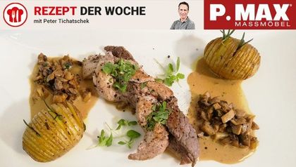 Zopfschnitzel mit Fächererdäpfel