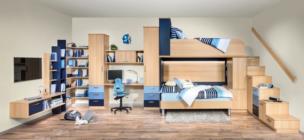 Jugendzimmer mit Hochbett