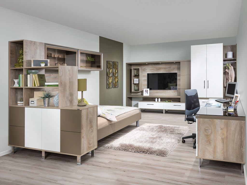 Jugendzimmer mit Raumteiler