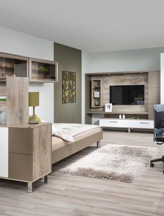 Jugendzimmer mit Raumteiler