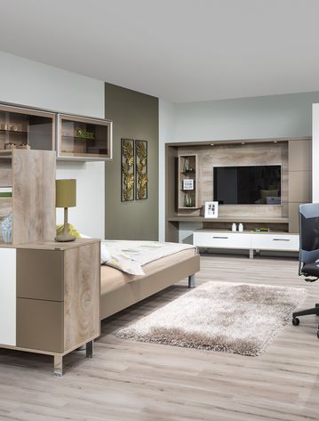 Jugendzimmer mit Raumteiler