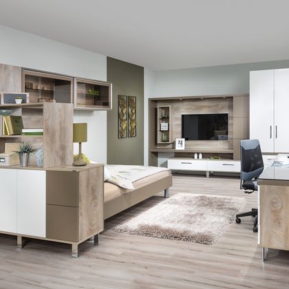 Jugendzimmer mit Raumteiler