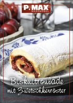 Biskuitroulade mit Zwetschkenröster