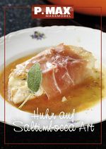 Huhn auf Saltimbocca Art
