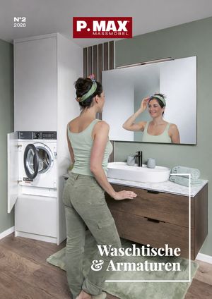 P.MAX Katalog 2026 Bad Armaturen Waschbecken