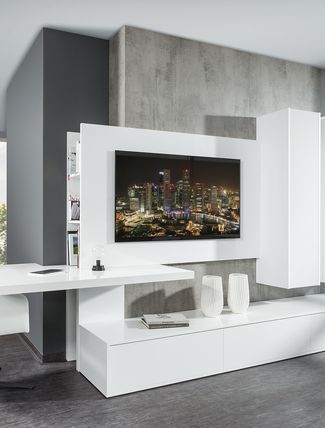 Wohnzimmer mit Heimbüro