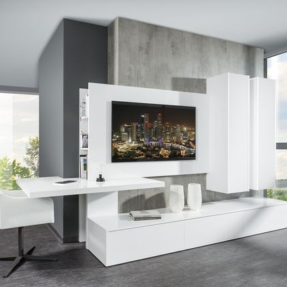 Wohnzimmer mit Heimbüro