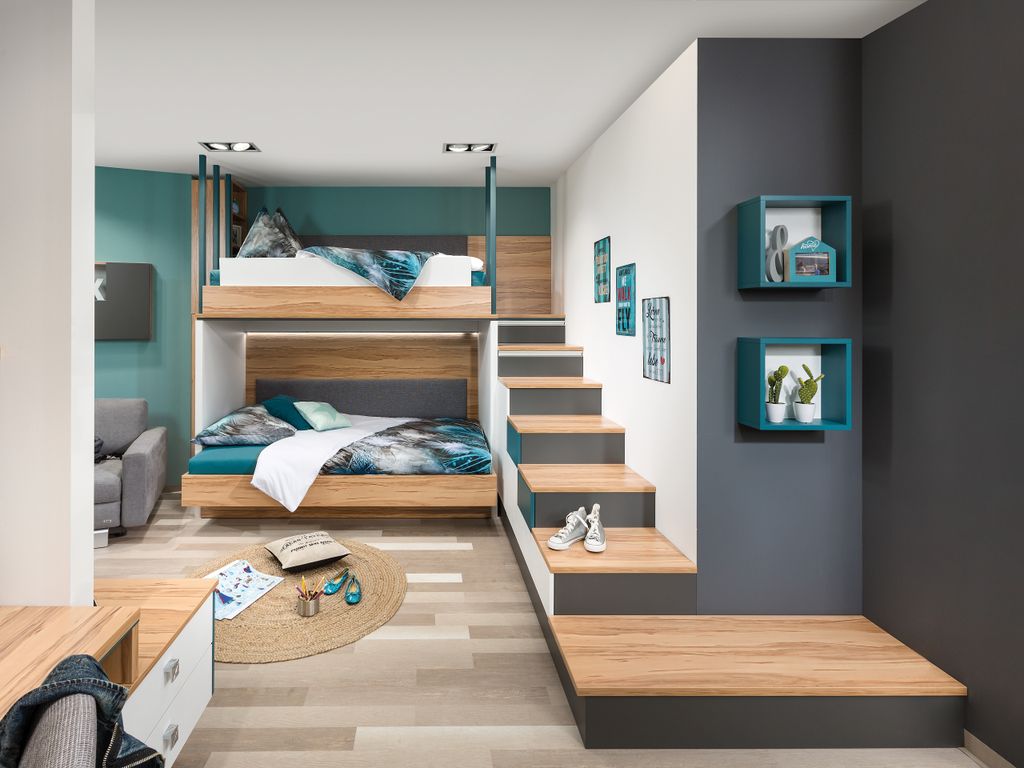 Jugendzimmer mit Hochbett