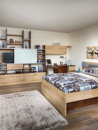 Jugendzimmer mit Einbauschrank