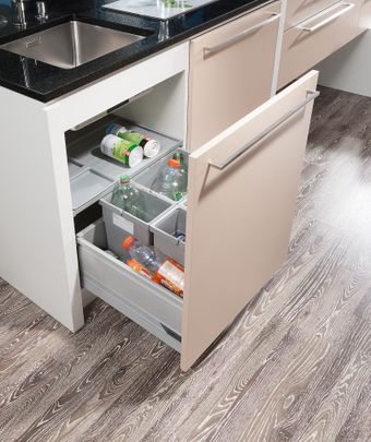 Integriertes Mülltrennsystem