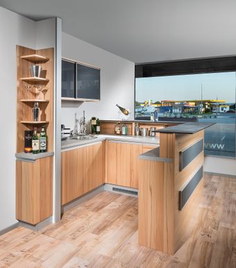 Bar mit Kühlschrank und Spüle