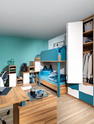 Jugendzimmer mit Hochbett